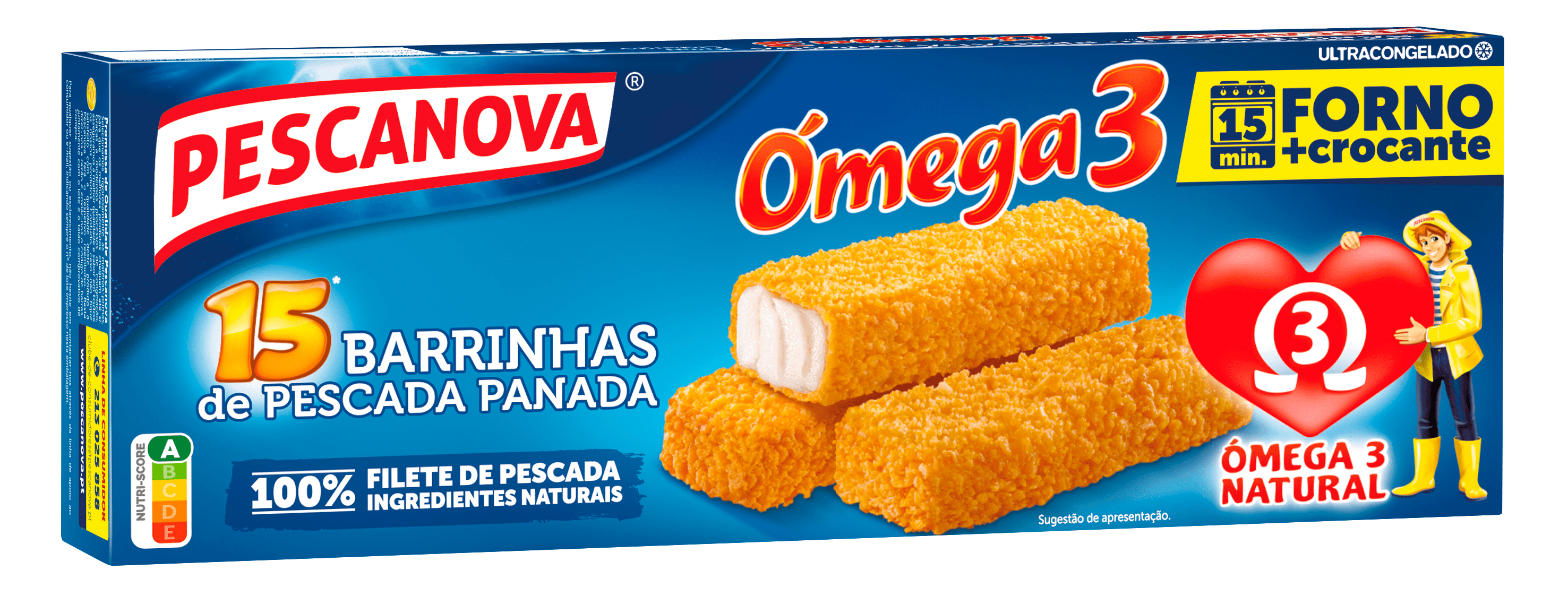 Pescanova reformula Barrinhas de Pescada Panada Ómega 3