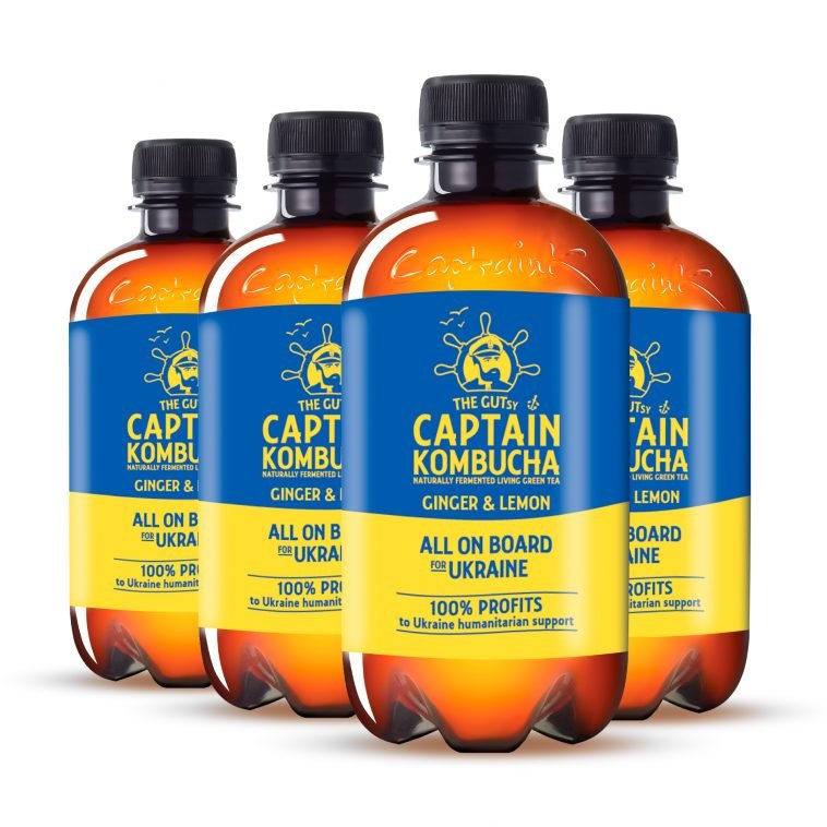 ALL ON BOARD FOR UKRAINE pack The GUTsy Captain Kombucha