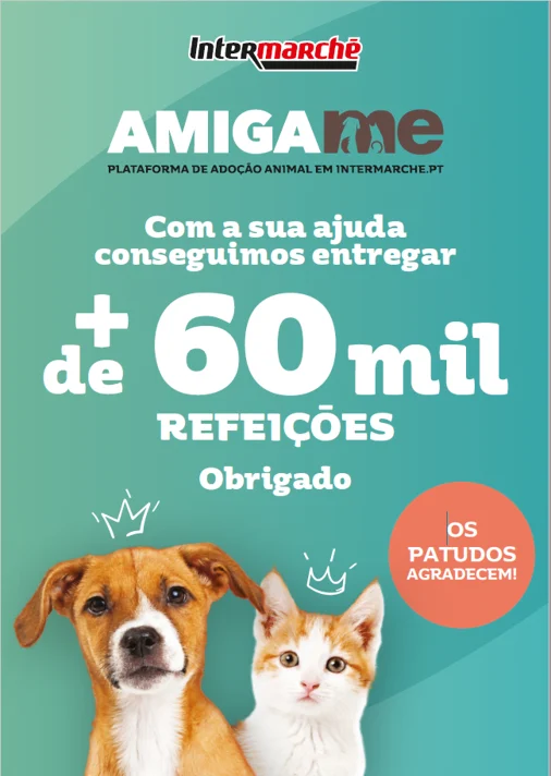 Campanha Amiga-me do Intermarché angaria mais de 60 mil refeições para animais