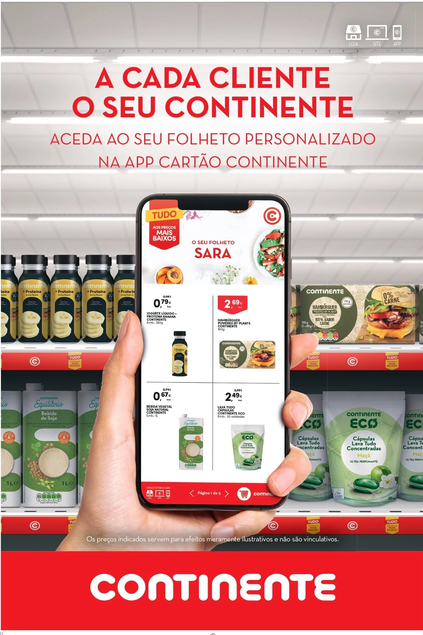 Continente tem um folheto semana único para cada cliente
