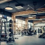Modern,Light,Gym.,Sports,Equipment,In,Gym.,Barbells,Of,Different