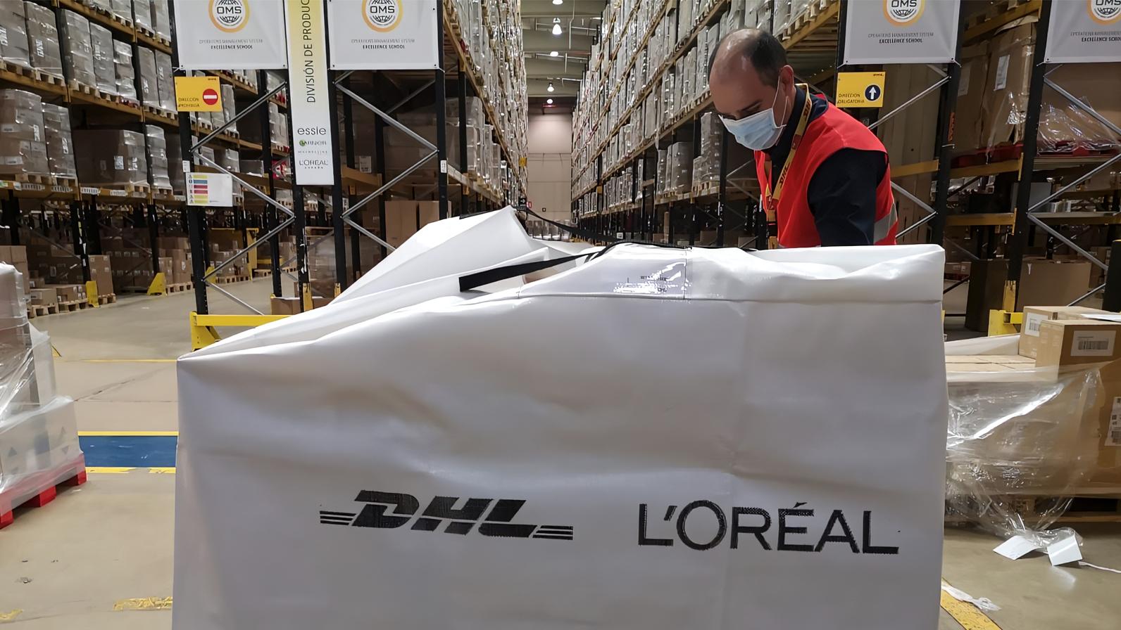 DHL e L’Oréal Espanha e Portugal implementam sistema pioneiro para embalar paletes