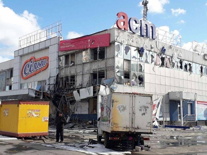 damaged store Ukraine