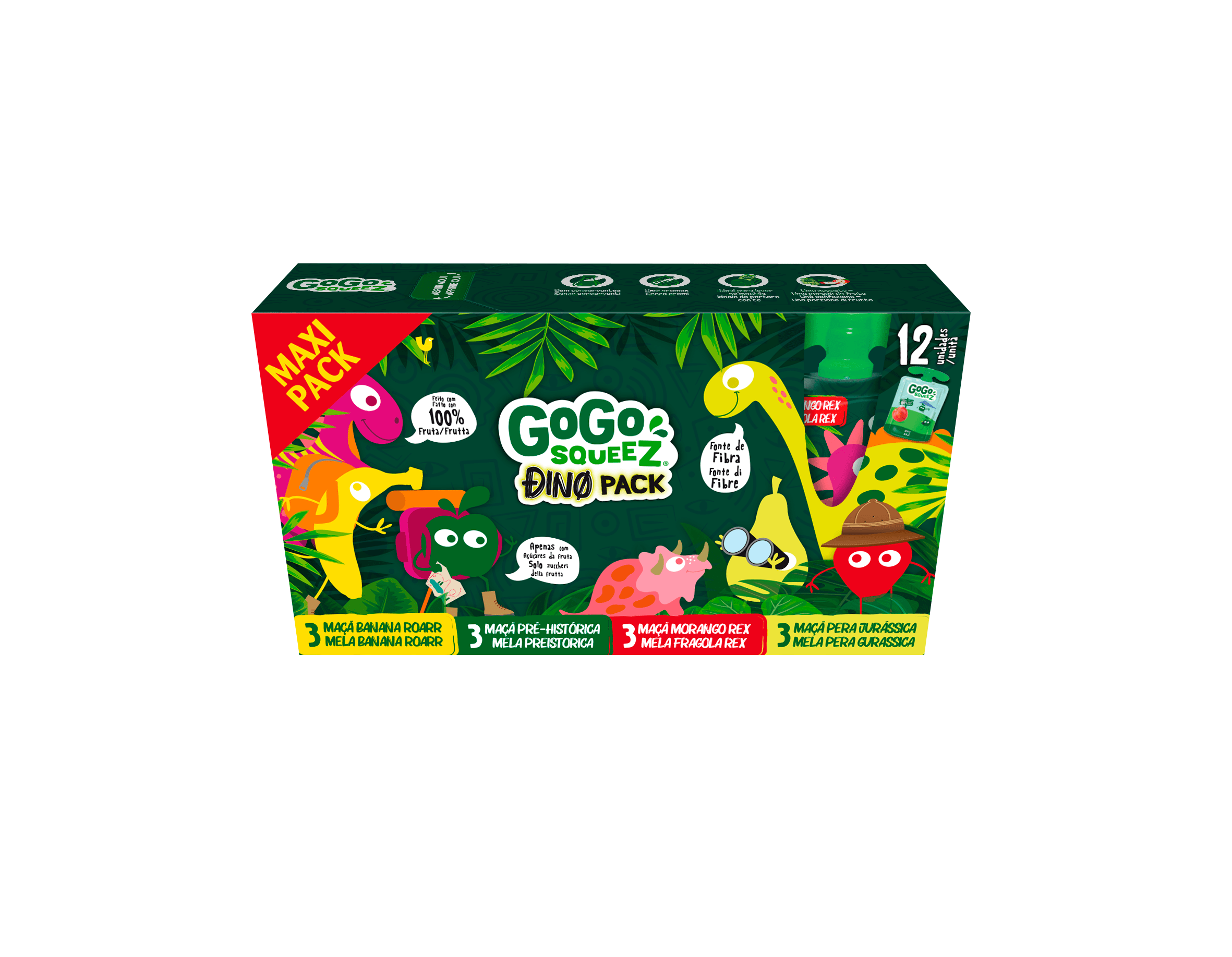 GoGo squeeZ lança nova edição do Pack Familiar alusivo aos dinossauros