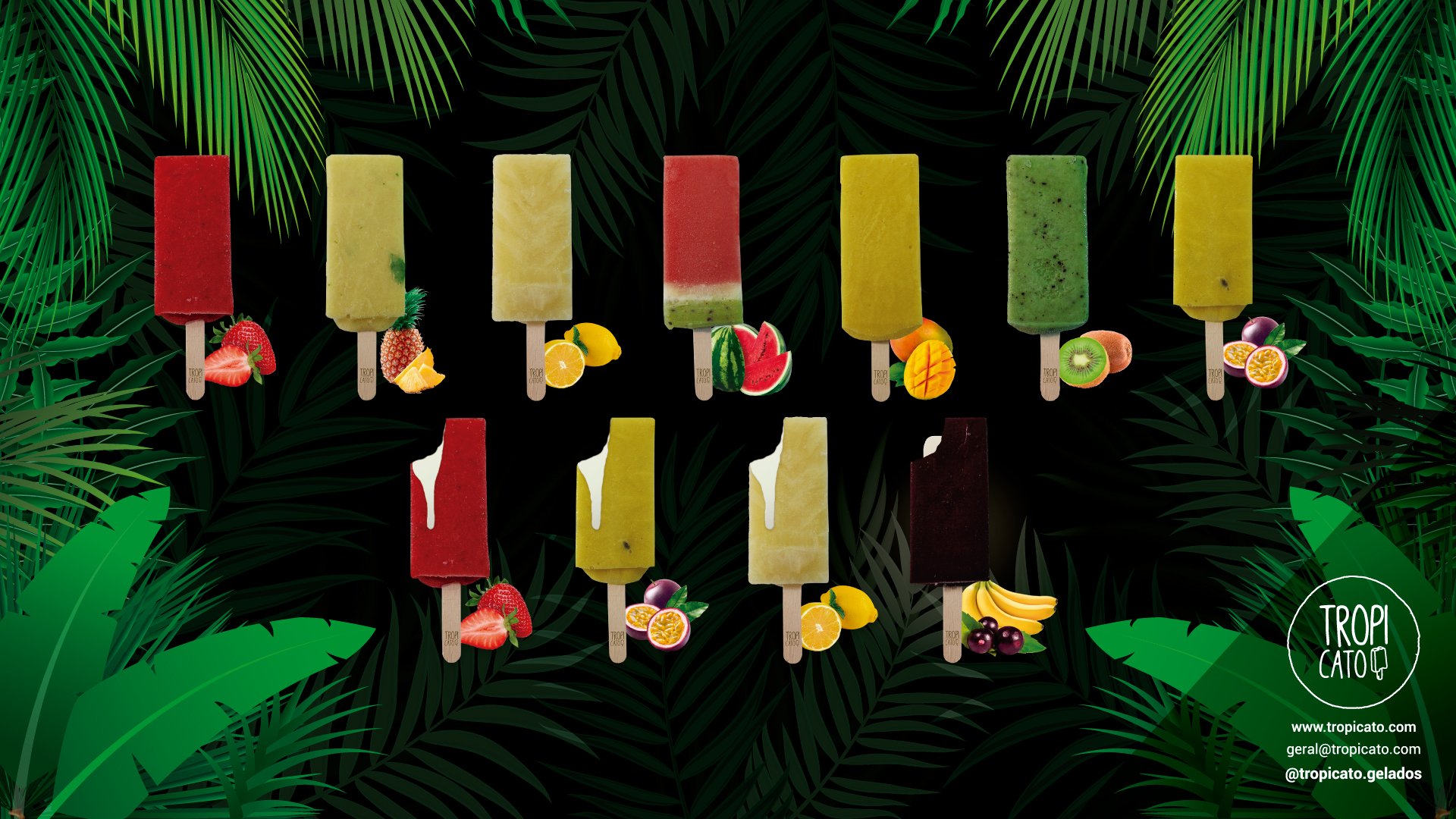 Tropicato é a marca de gelados de fruta fresca artesanal tropical