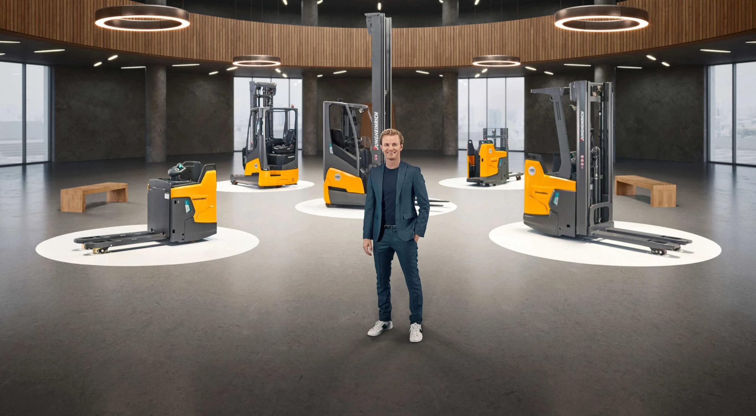 Jungheinrich lança campanha global de marca com o embaixador da marca Nico Rosberg
