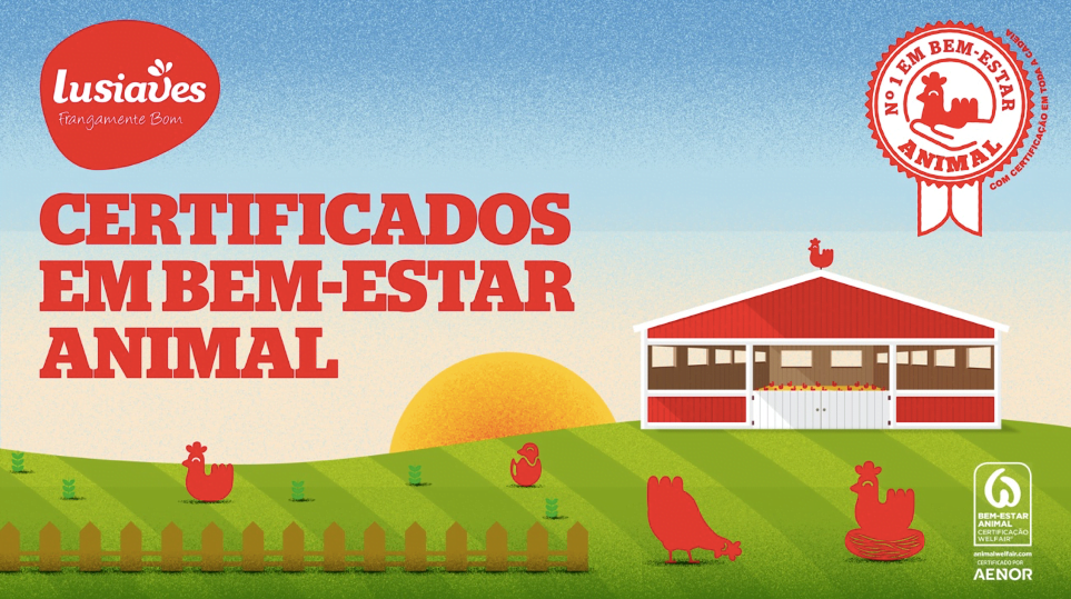 Lusiaves recebe certificação em bem-estar animal
