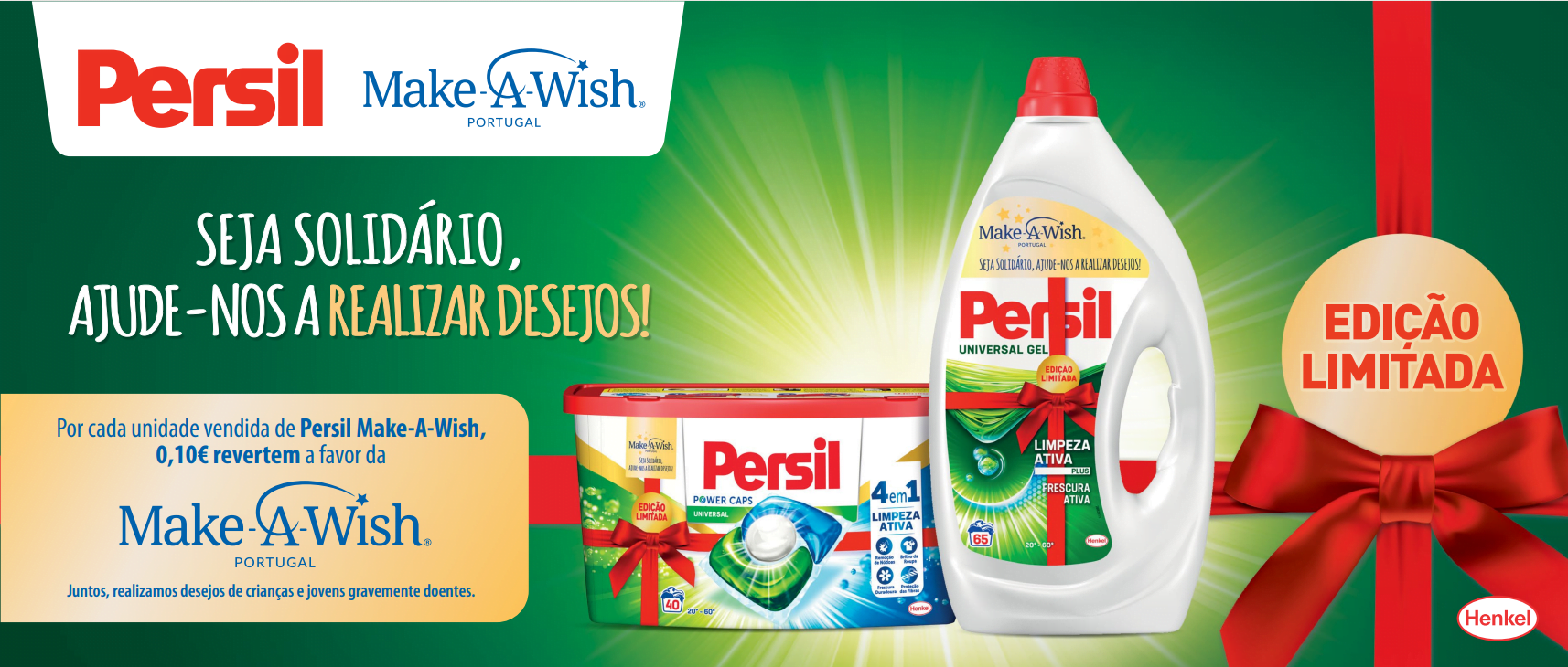 Persil e Make-A-Wish voltam a juntar-se em ação solidária neste Natal
