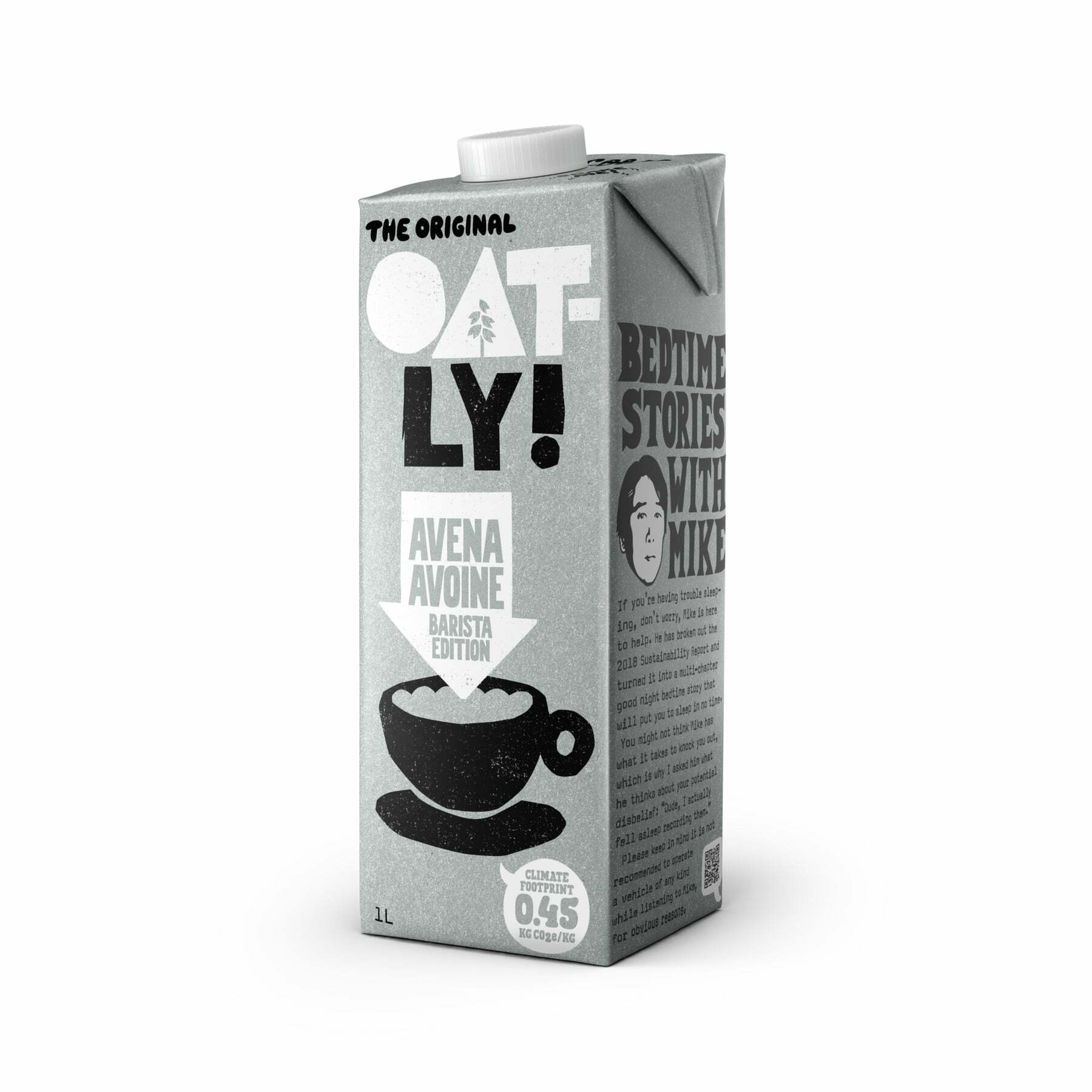 Oatly coloca rótulo de pegada carbónica nas novas embalagens