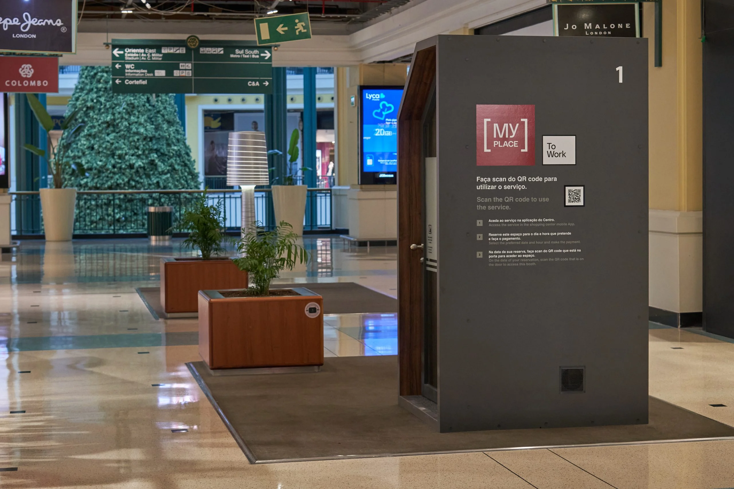 Colombo é o primeiro centro comercial em Portugal com cabines de trabalho