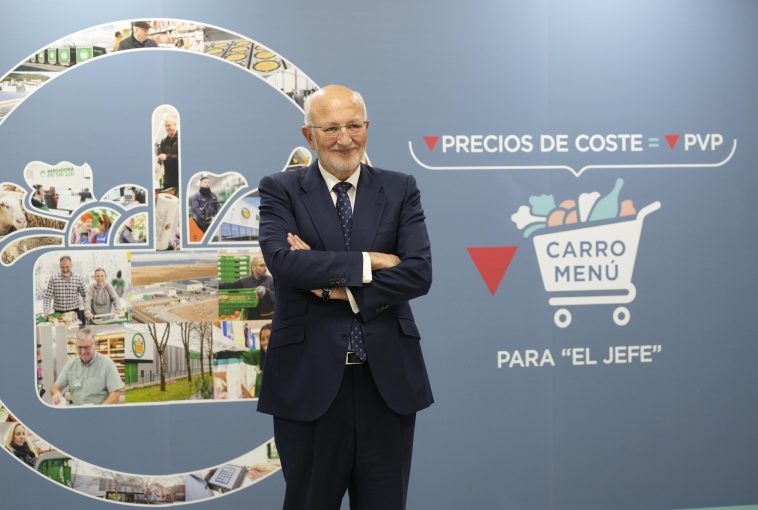 Juan Roig, presidente da Mercadona, após a realização da Conferência de Imprensa 2022.