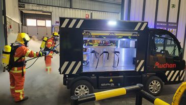 Auchan veículo elétrico plataforma logística