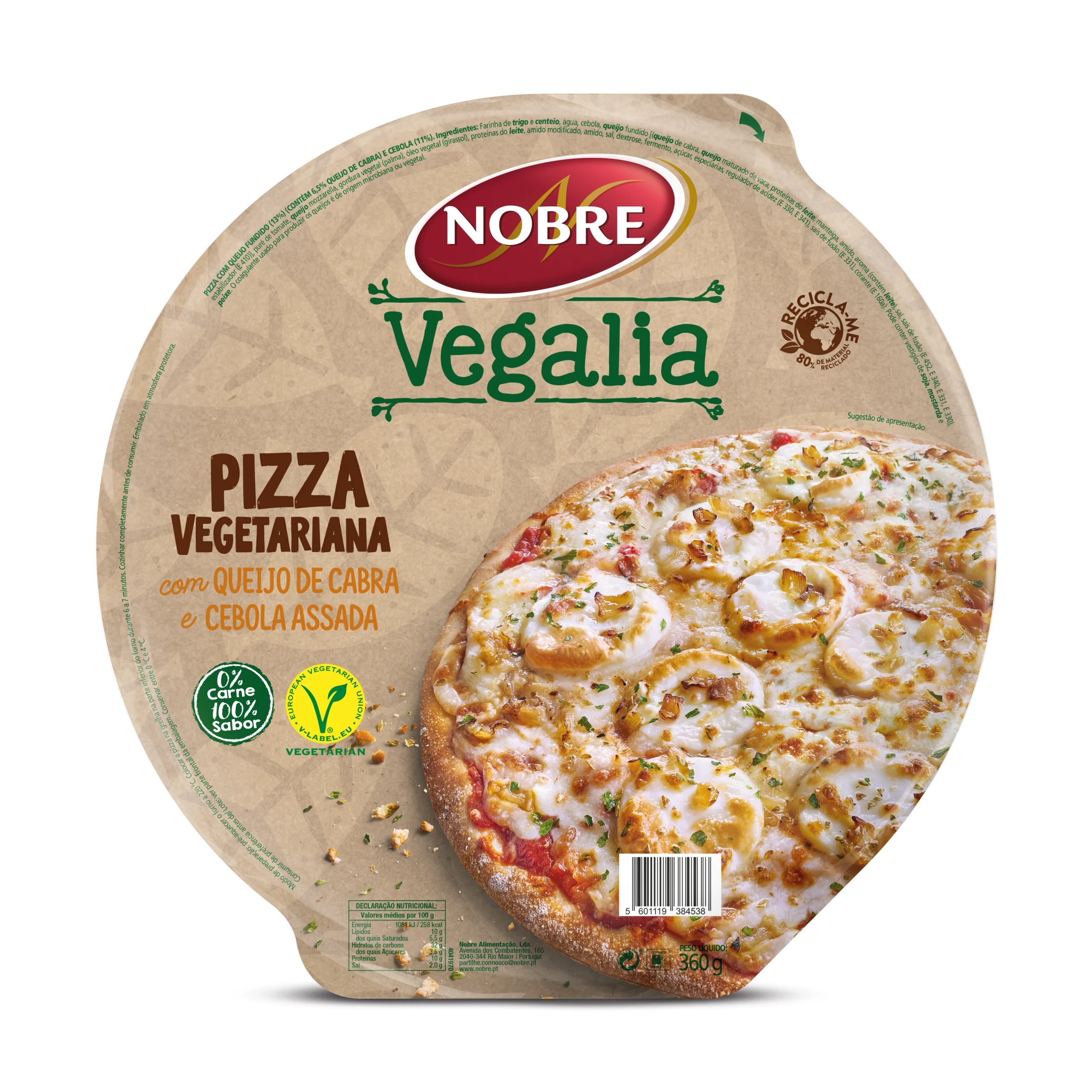 Nobre lança nova pizza vegetariana