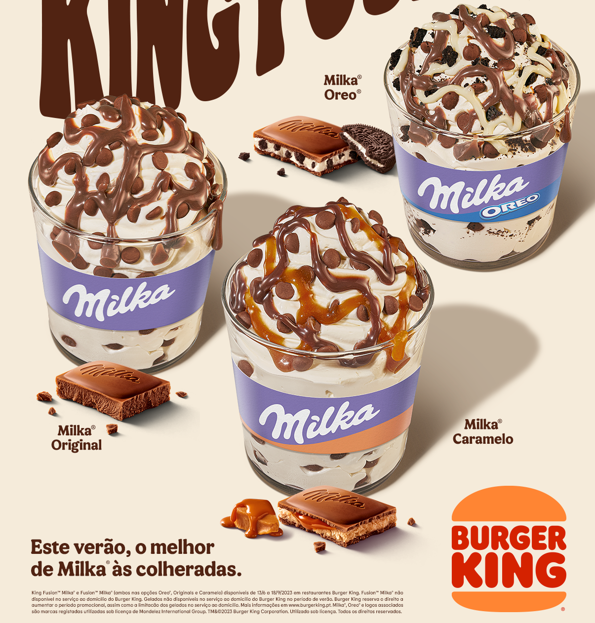 Burger King e Milka apresentam novas sobremesas