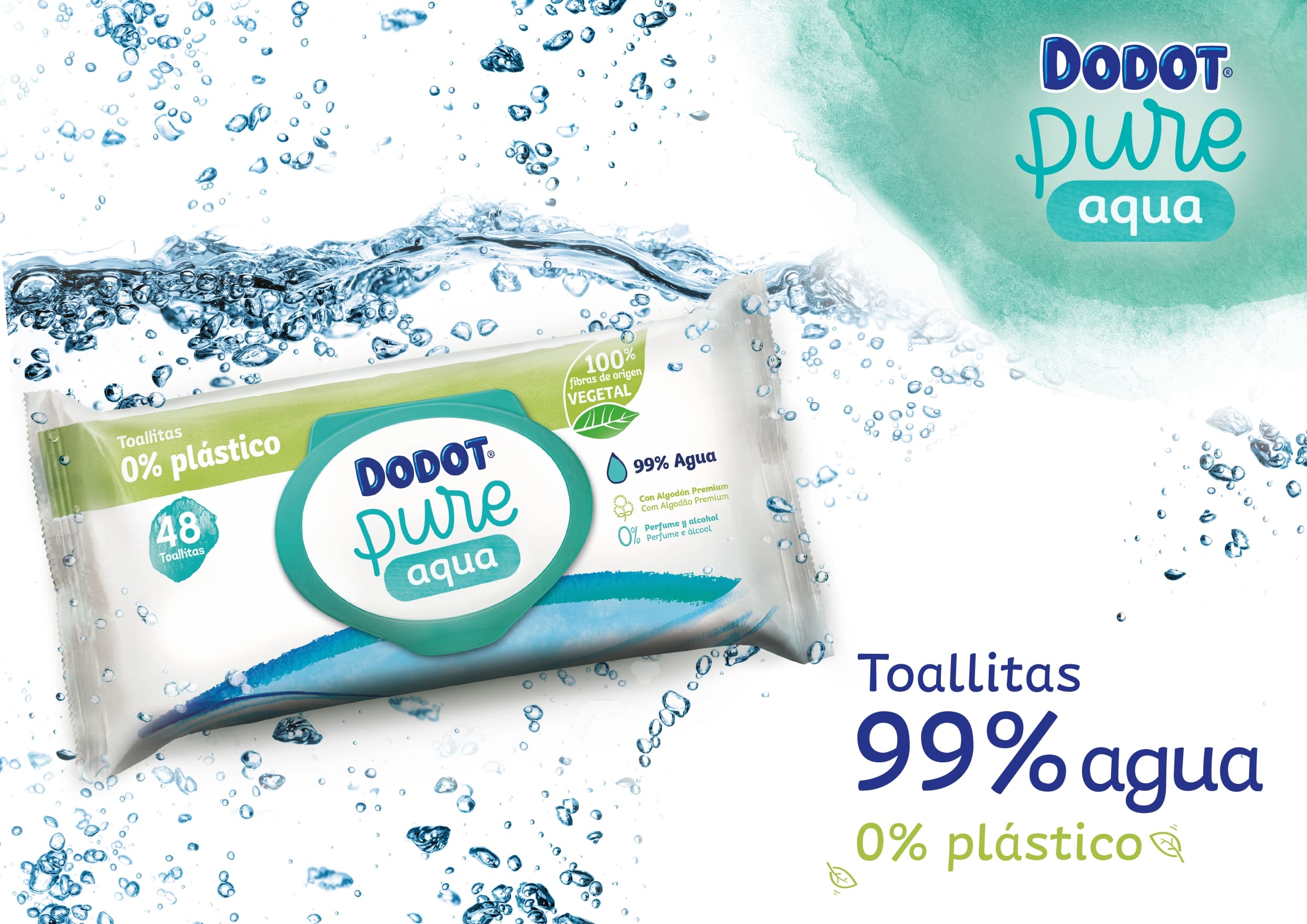Comprar Toallitas aqua plastic free 48 unidades Dodot