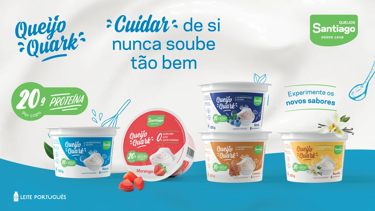 Queijos Santiago aposta em novos sabores de Queijo Quark