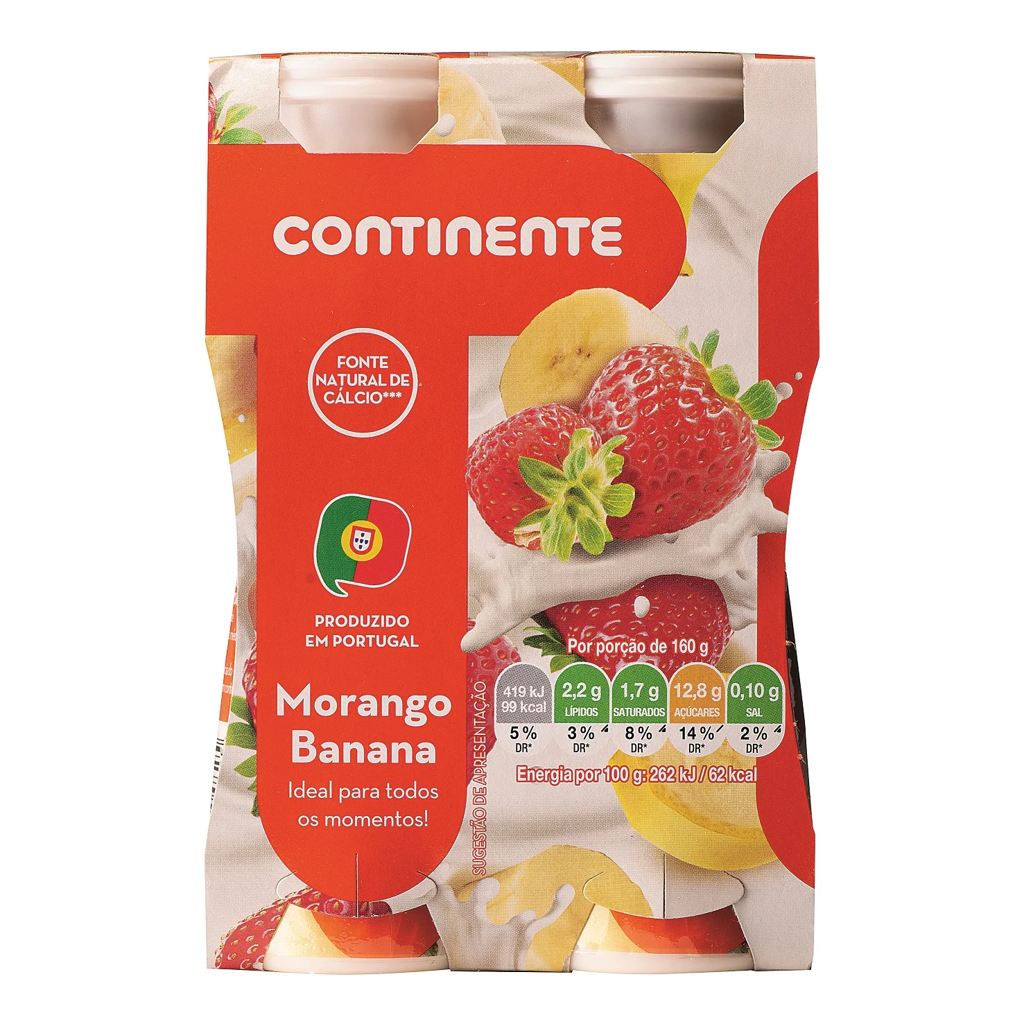 Continente elimina as tampas plásticas dos iogurtes líquidos