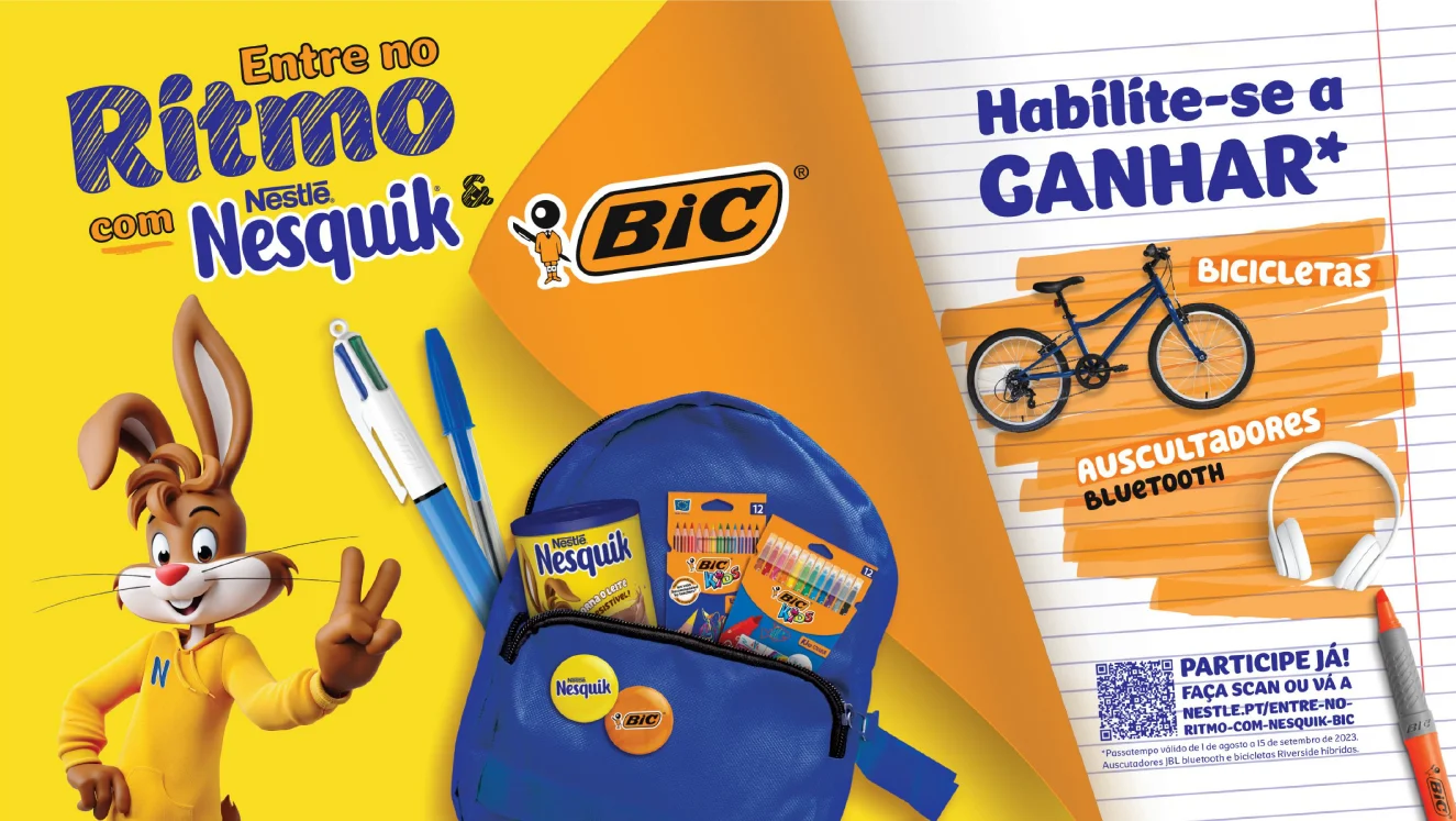 BIC e Nesquik lançam passatempo para o regresso às aulas