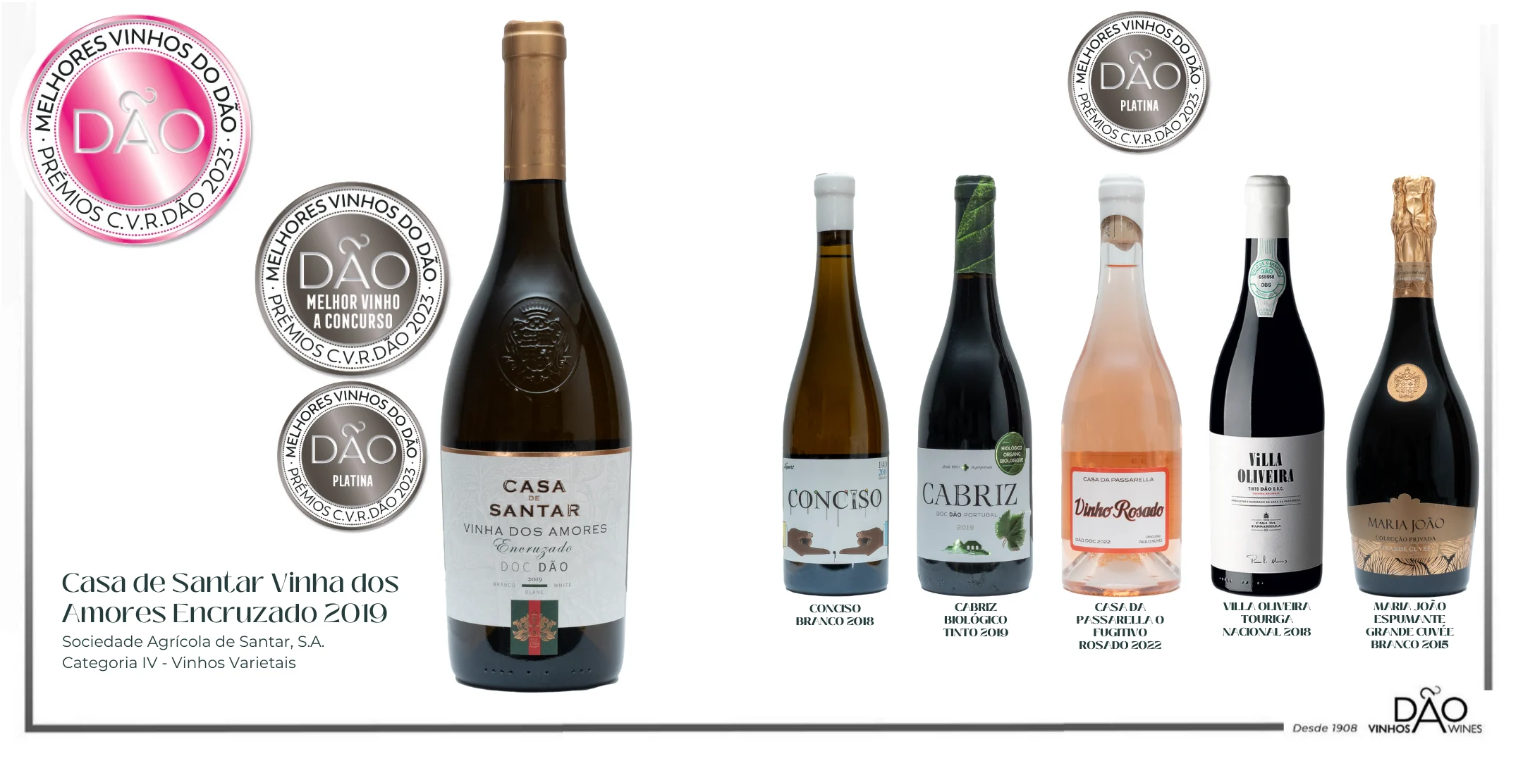 Casa de Santar Vinha dos Amores Encruzado 2019 é o Melhor Vinho do Concurso do Dão