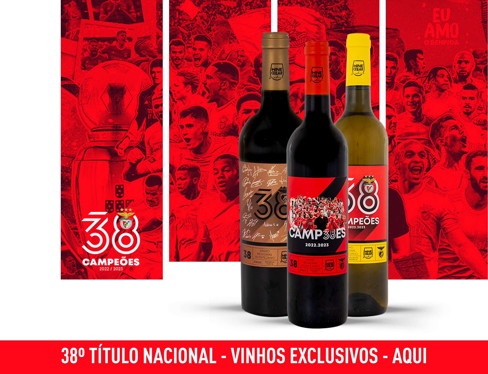 Benfica celebra o 38.º título com vinhos do Alentejo