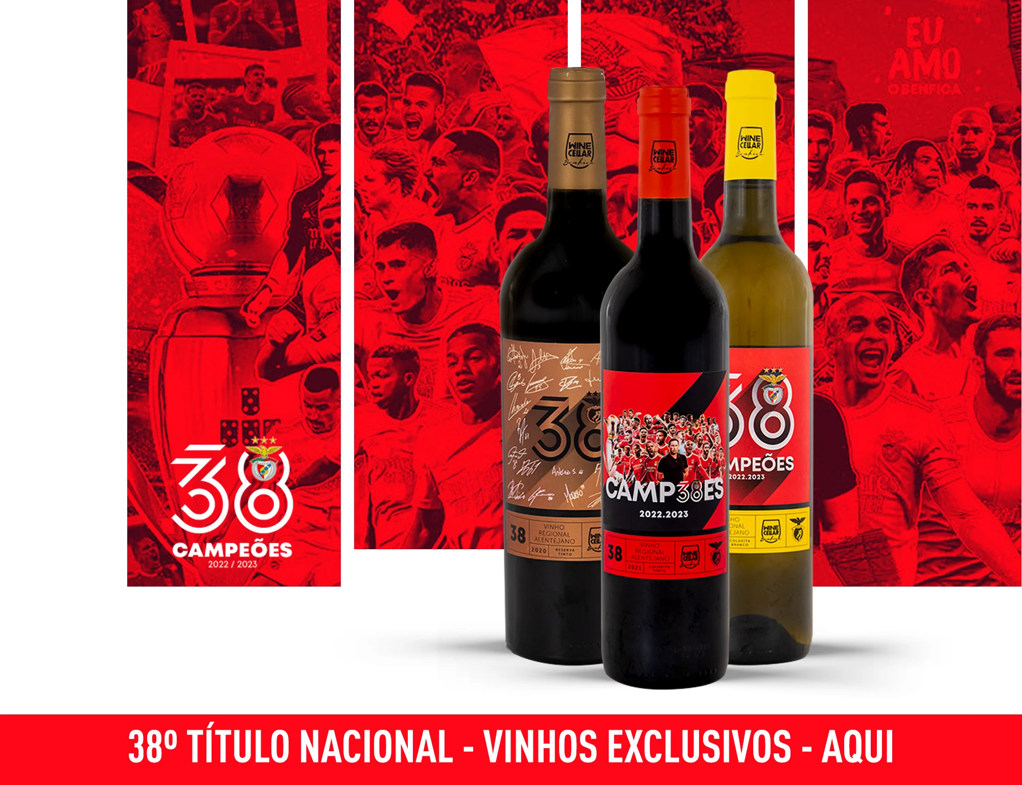 Benfica celebra o 38.º título com vinhos do Alentejo
