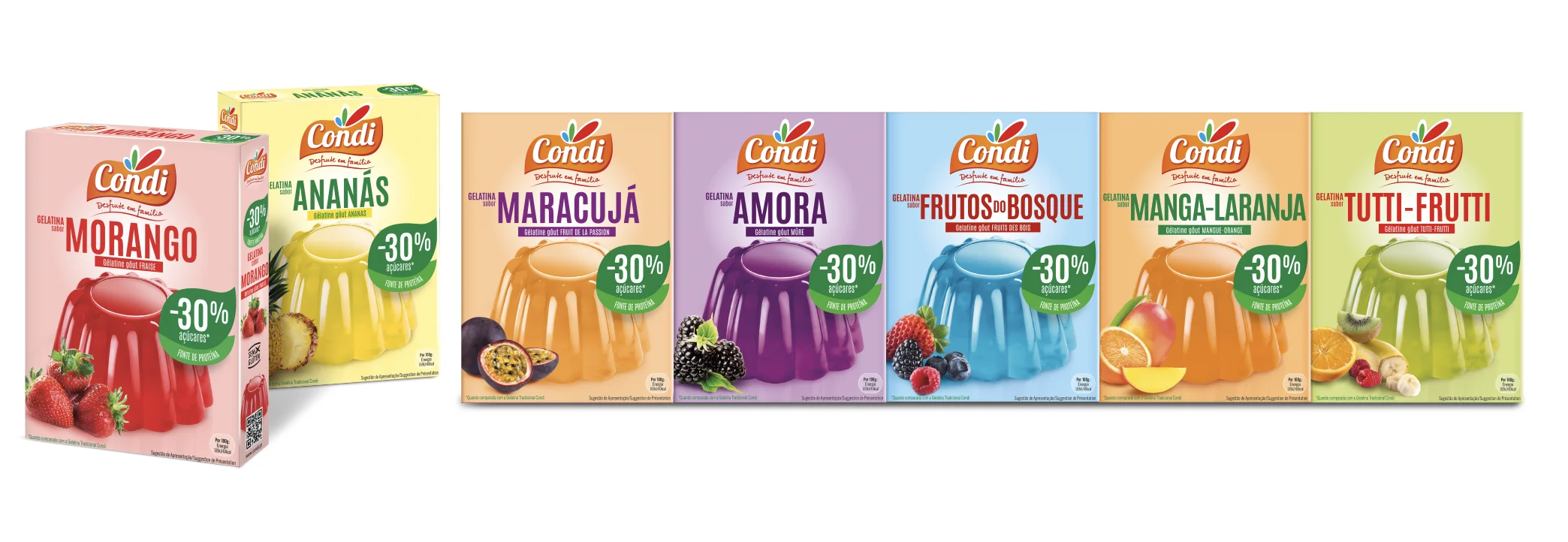 Condi lança novas gelatinas com menos 30% de açúcar