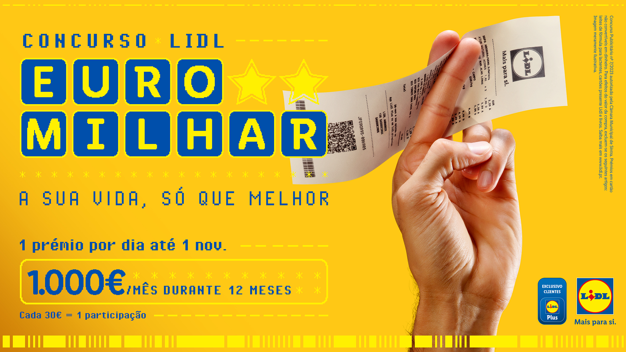 Lidl oferece mil euros por mês durante um ano
