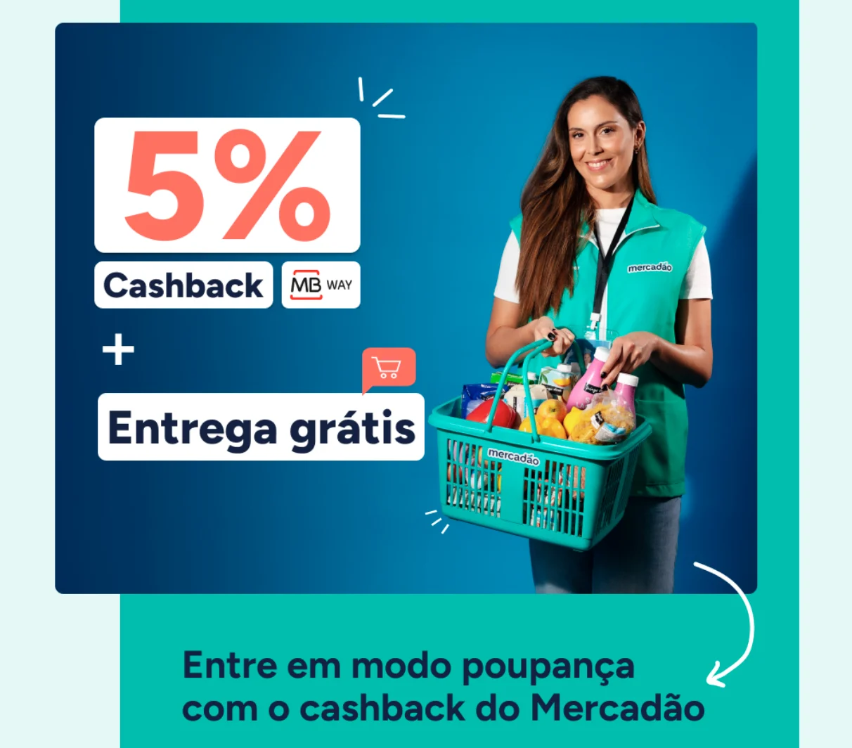 Mercadão com campanha de 5% em cashback até 9 de setembro