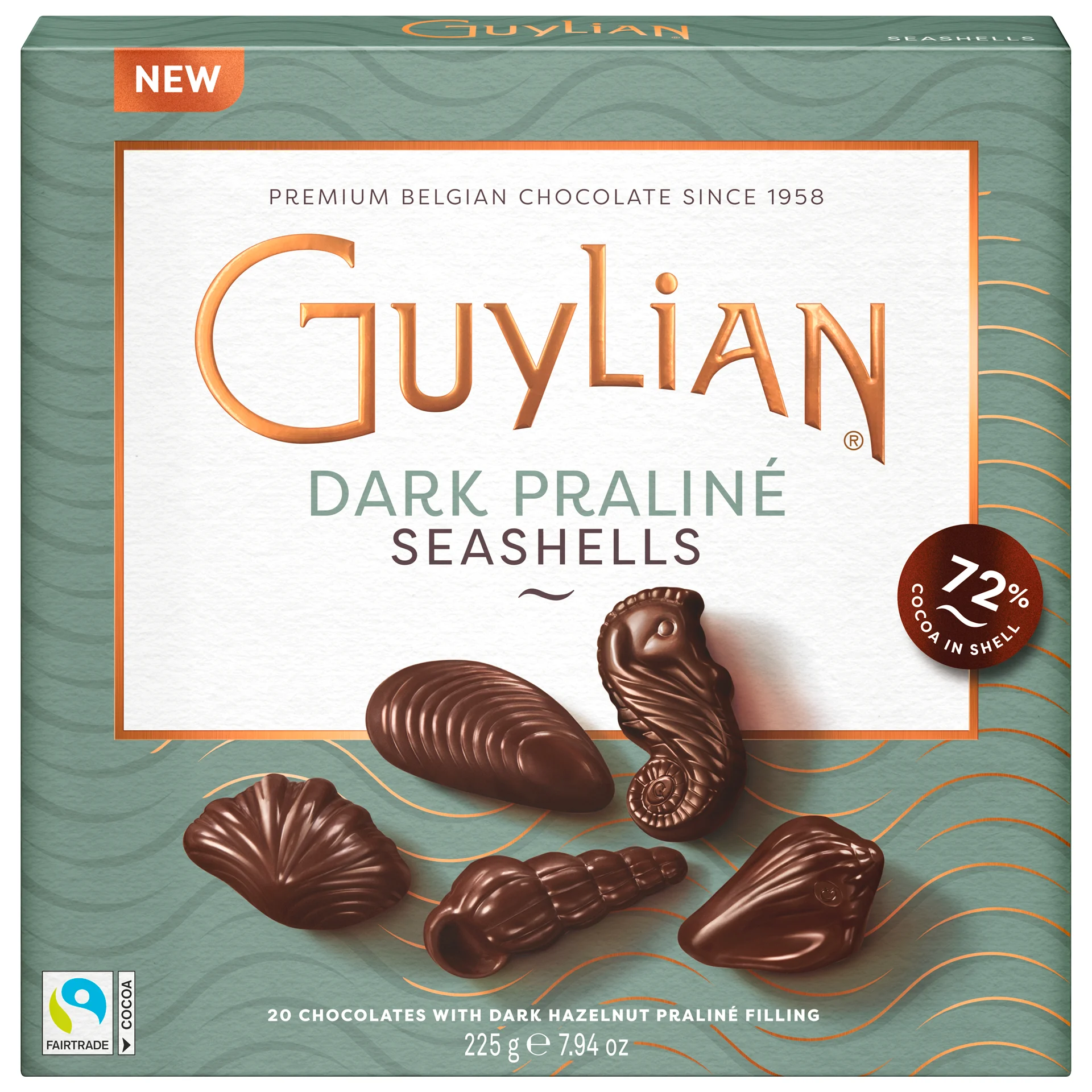 Guylian apresenta os novos frutos do mar de chocolate negro