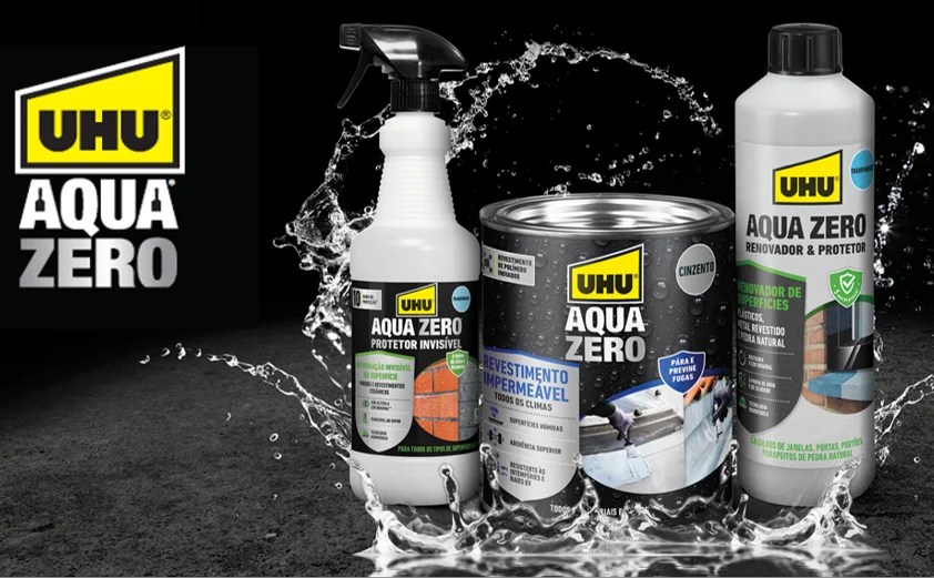 UHU lança gama de impermeabilizantes Aqua Zero