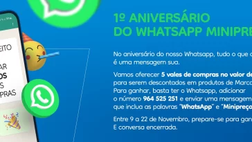 Aniversário WhatsApp Minipreço