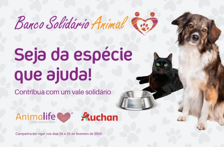 Auchan volta a associar-se à Animalife no combate ao abandono e maus tratos de animais