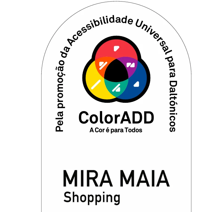 Mira Maia Shopping implementa código de cores para daltónicos