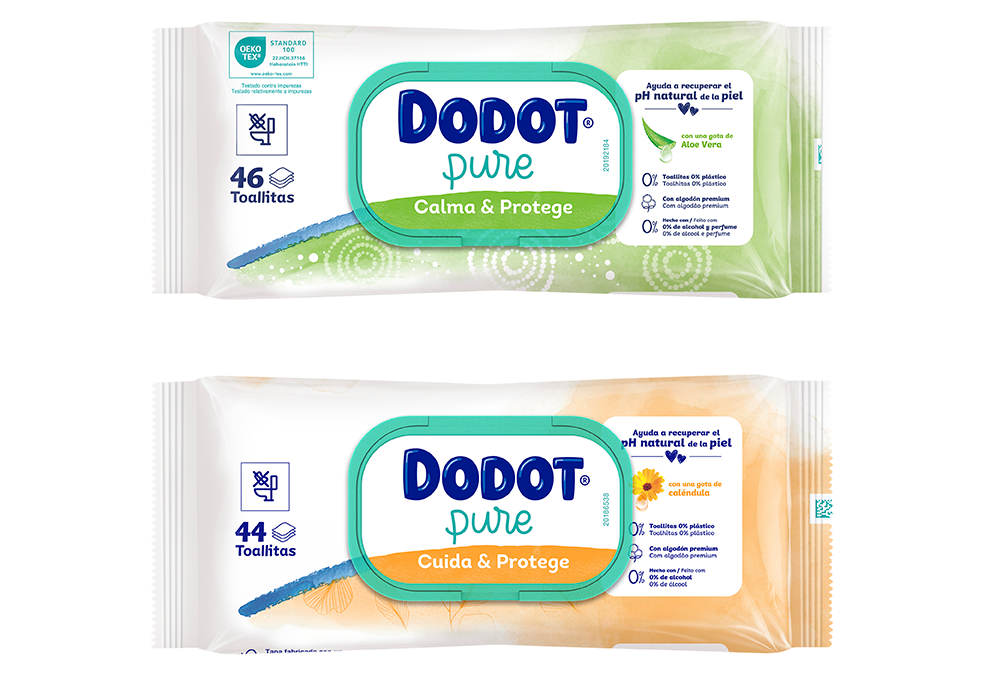 Dodot inova no segmento de toalhitas com as novas Dodot Aqua Pure Plastic Free