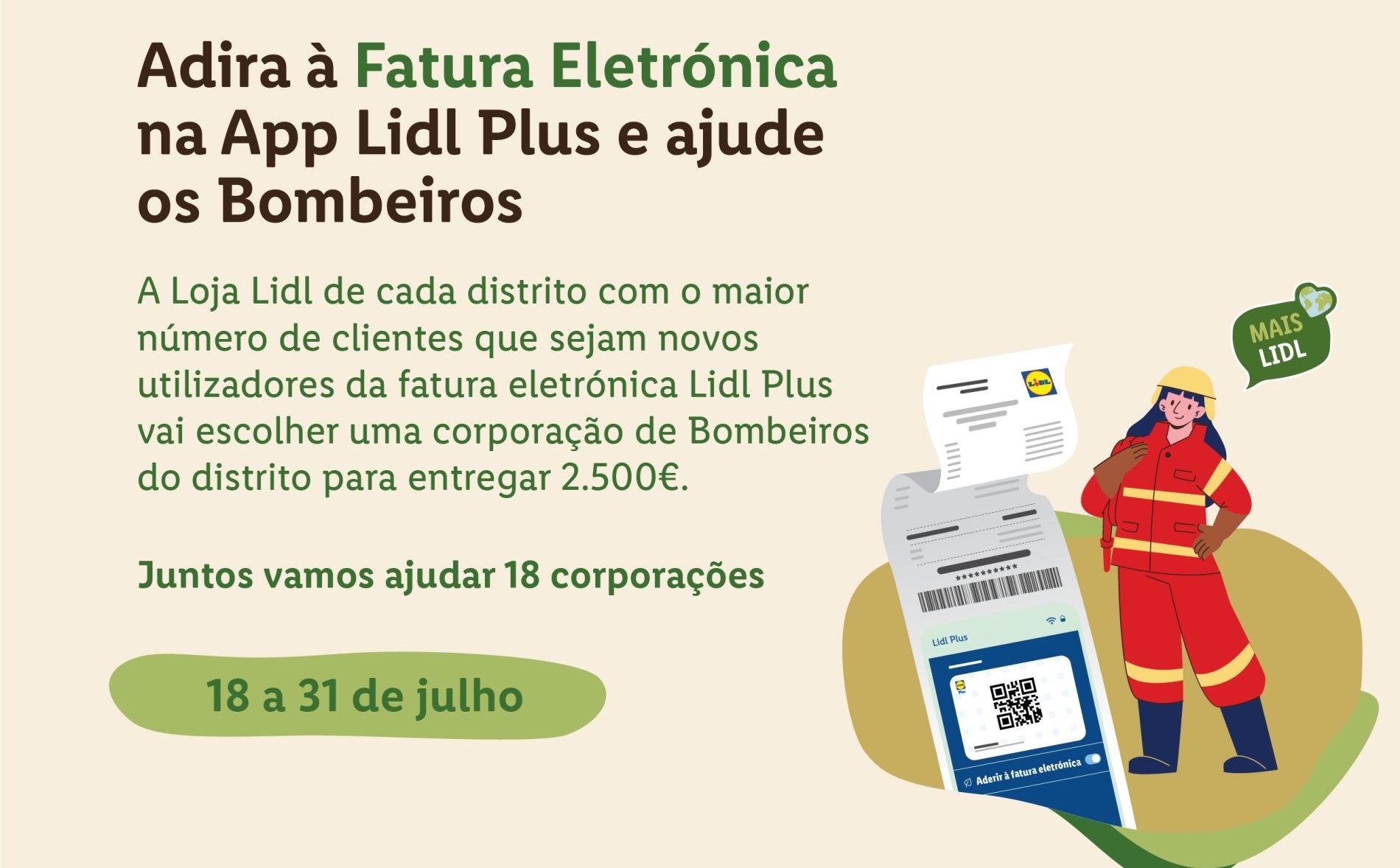 Lidl conta com os seus clientes para ajudar os Bombeiros Portugueses