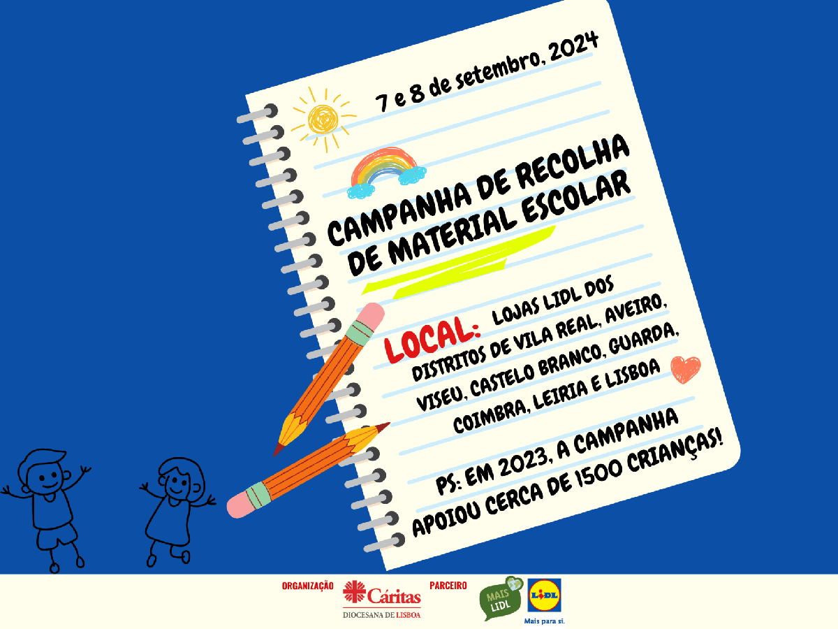 Lidl e Cáritas juntos em campanha de angariação de material escolar