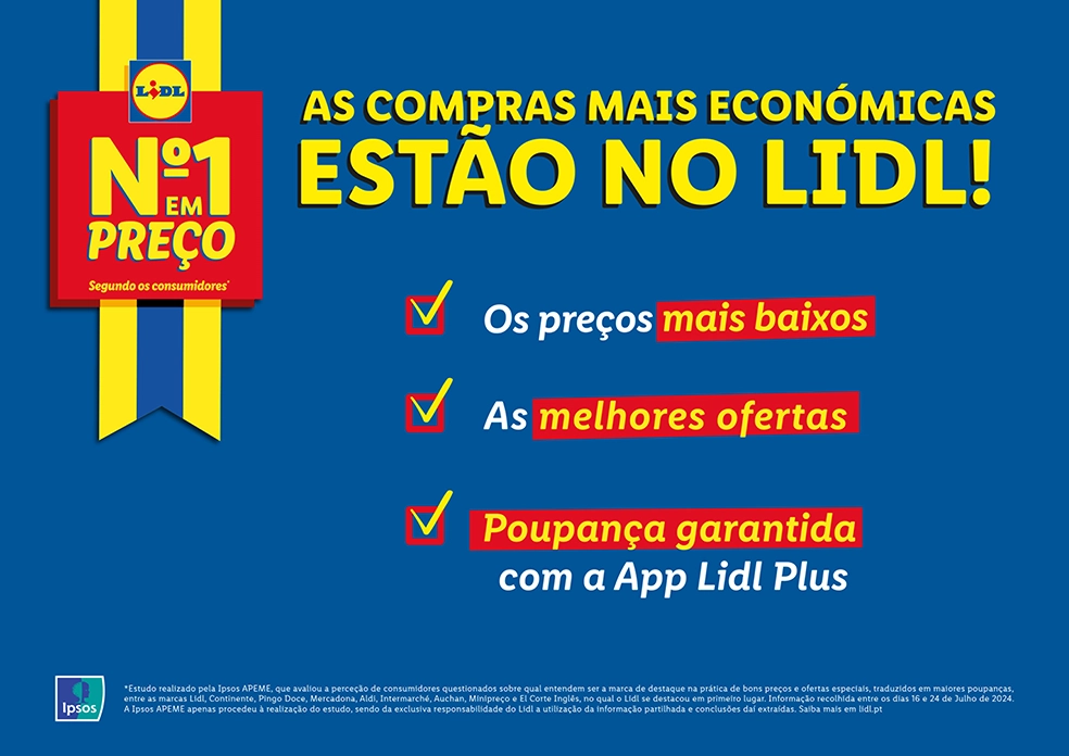 Lidl em primeiro lugar “na prática de bons preços e ofertas especiais”