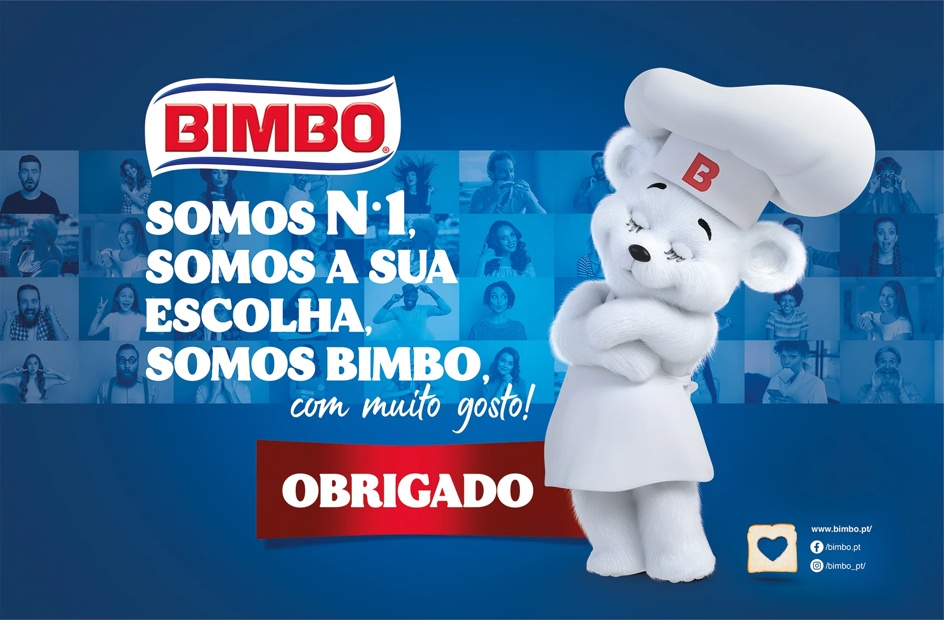 “Obrigado” é o mote da nova campanha da Bimbo