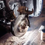 brake repair, brake disc installation.