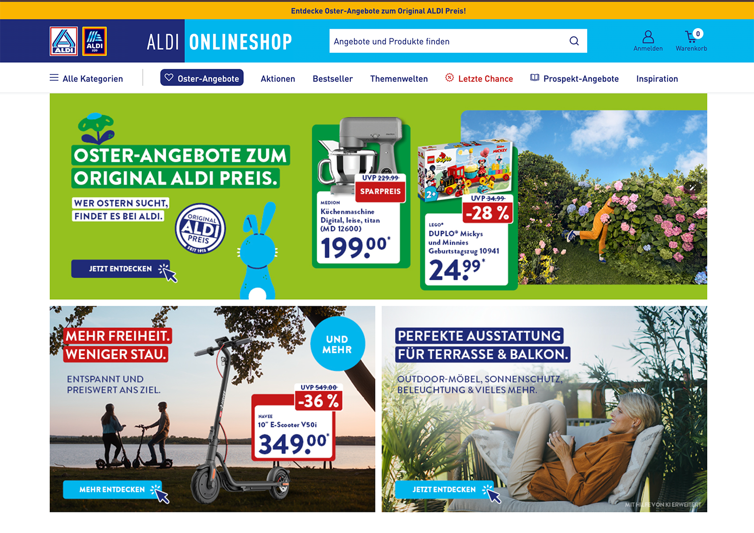 Aldi encerra loja online na Alemanha por falta de competitividade e rentabilidade