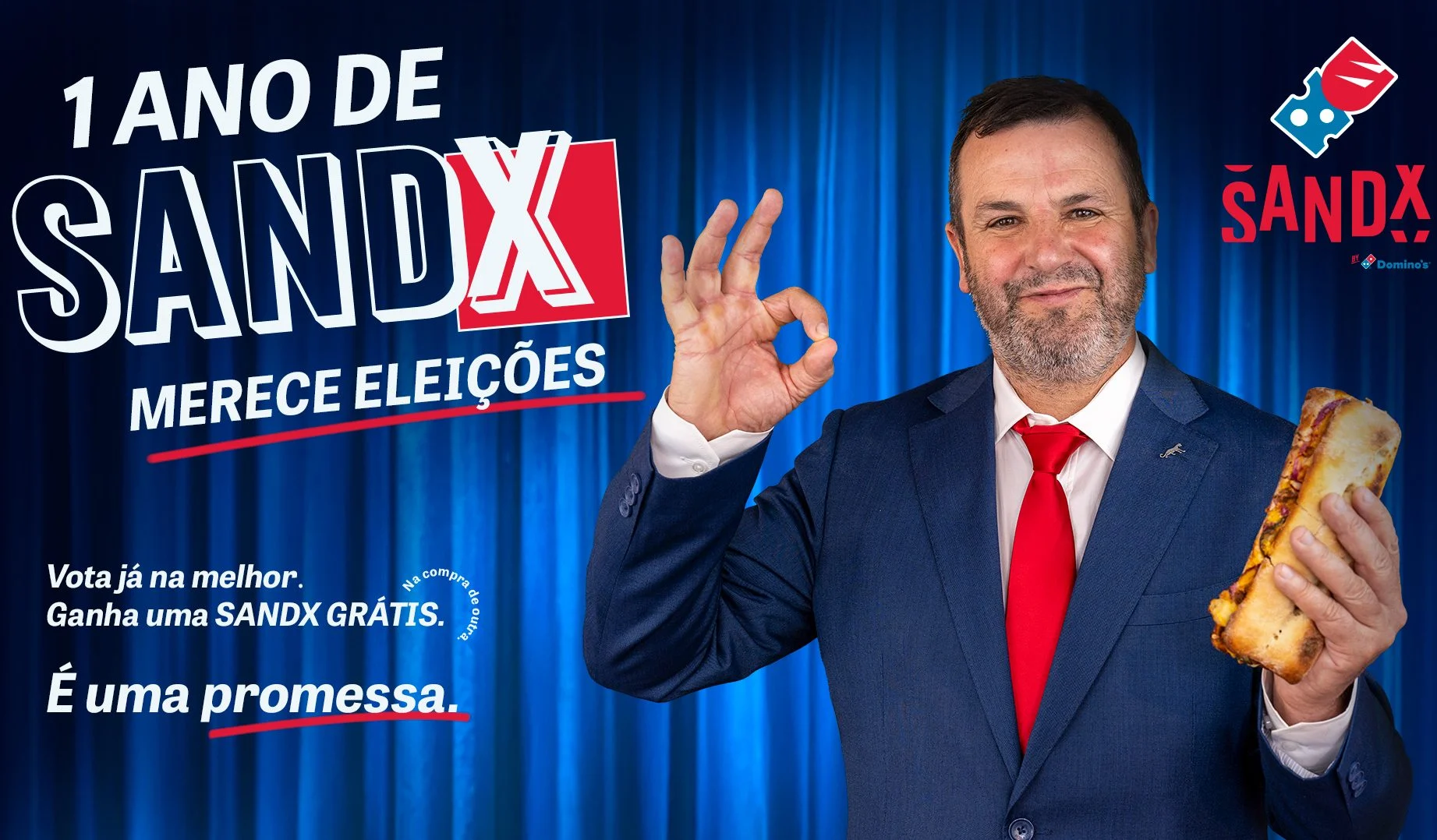 Tino de Rans junta-se à Domino’s para celebrar o 1.º aniversário das Sandx
