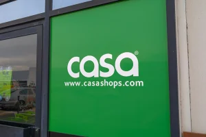 Bordeaux , France - 01 14 2024 : casa logo brand and text sign shop house casashops.com home decoration store entrance facade