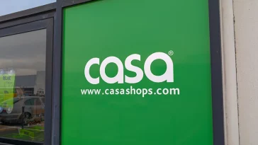 Bordeaux , France - 01 14 2024 : casa logo brand and text sign shop house casashops.com home decoration store entrance facade