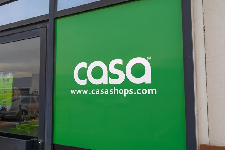 Bordeaux , France - 01 14 2024 : casa logo brand and text sign shop house casashops.com home decoration store entrance facade