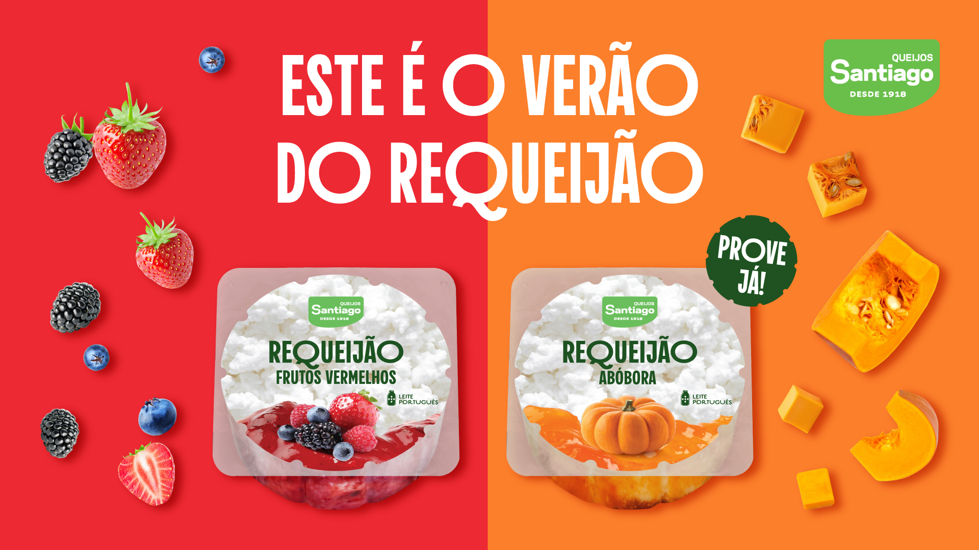 Queijos Santiago lança Requeijão com Doce de Abóbora e Frutos Vermelhos