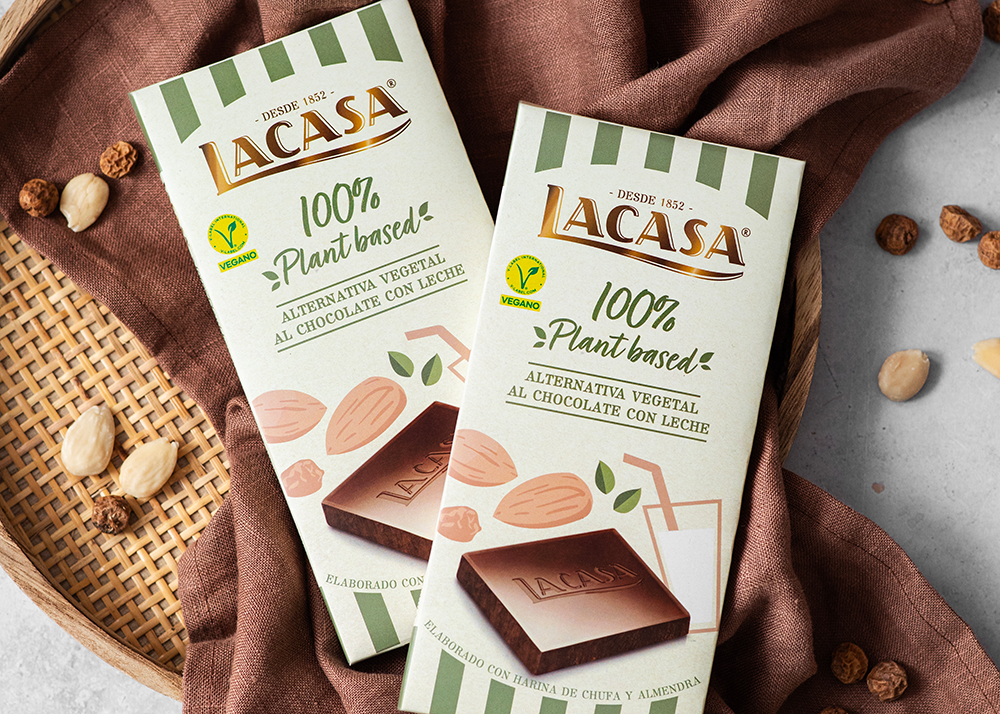 Lacasa lança alternativa vegetal à tablete de chocolate de leite