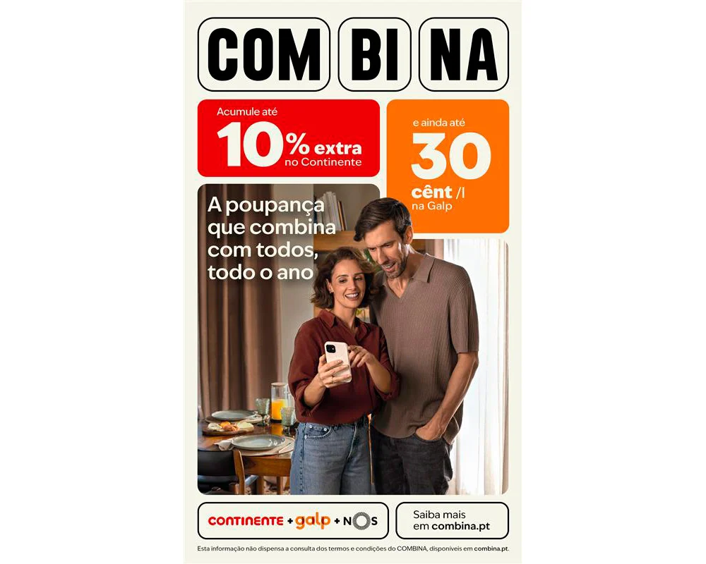 Continente, Galp e NOS promovem programa de poupança em campanha multimeios