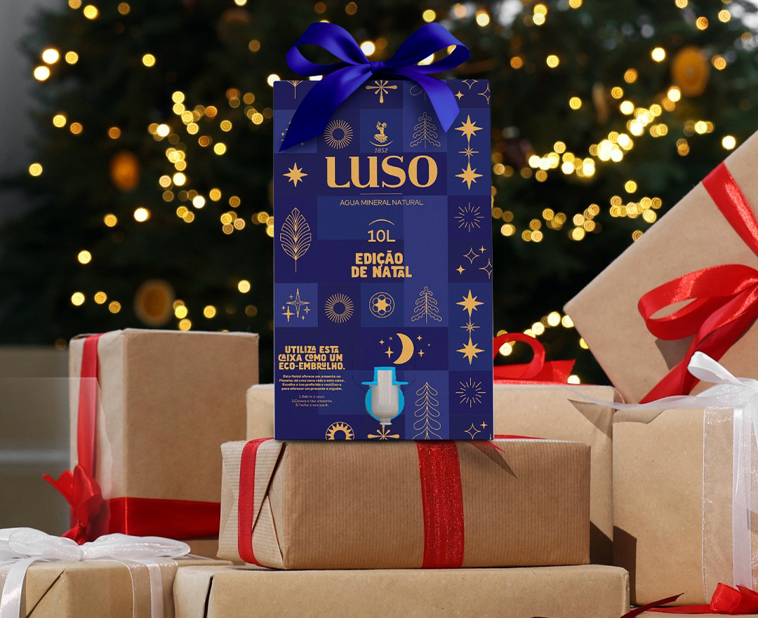 Água de Luso lança embalagem de Natal que pode ser reutilizada como embrulho