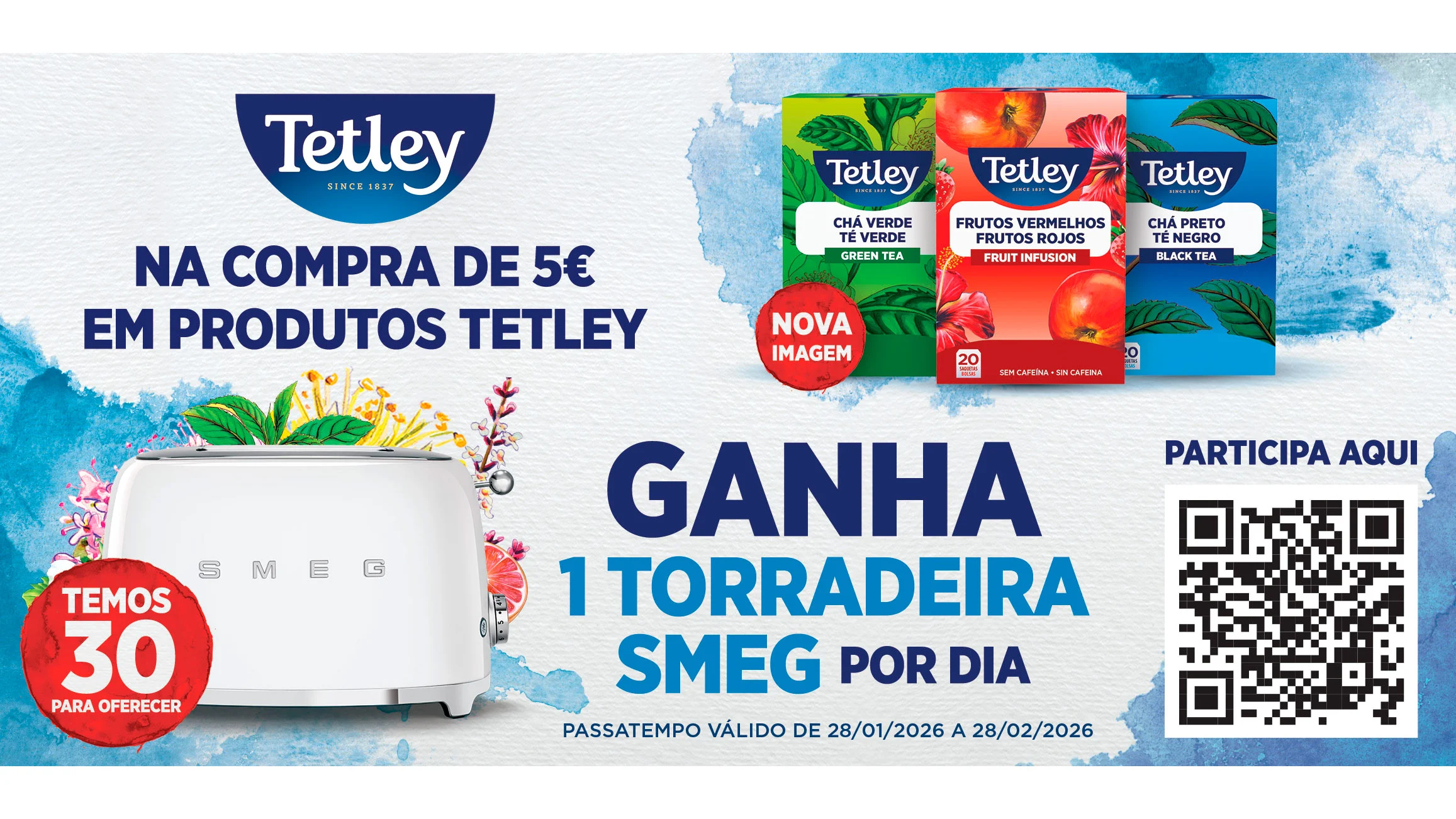 Tetley lança passatempo com oferta de 30 torradeiras SMEG