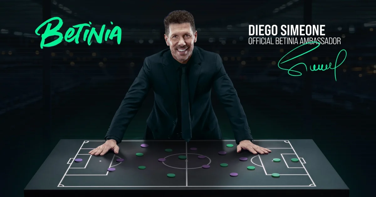 Soft2Bet apresenta Diego Simeone como embaixador de marca da Betinia e CampoBet